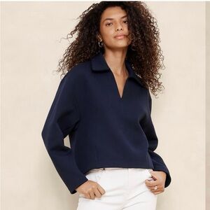 Banana republic scuba popover sweatshirt